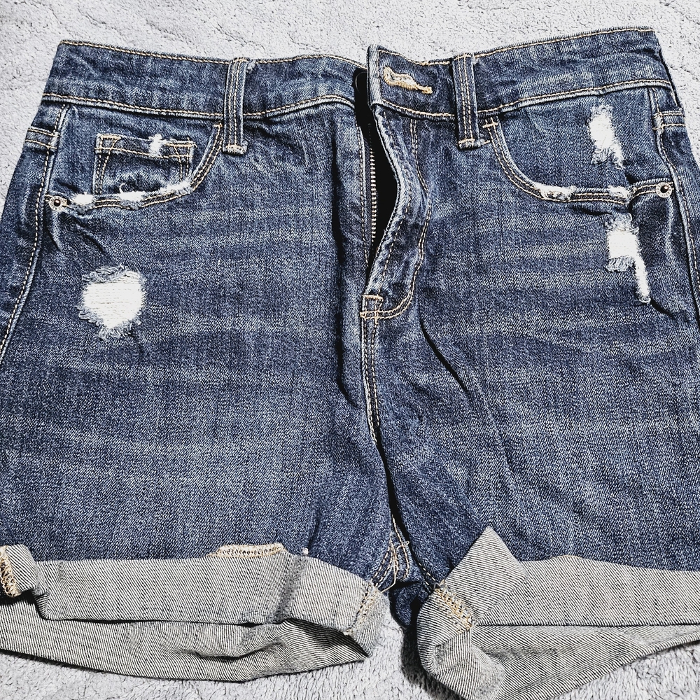 Distressed Denim Shorts